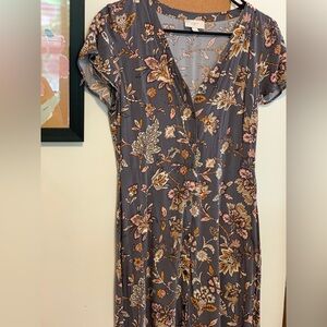 Button down Floral Dress